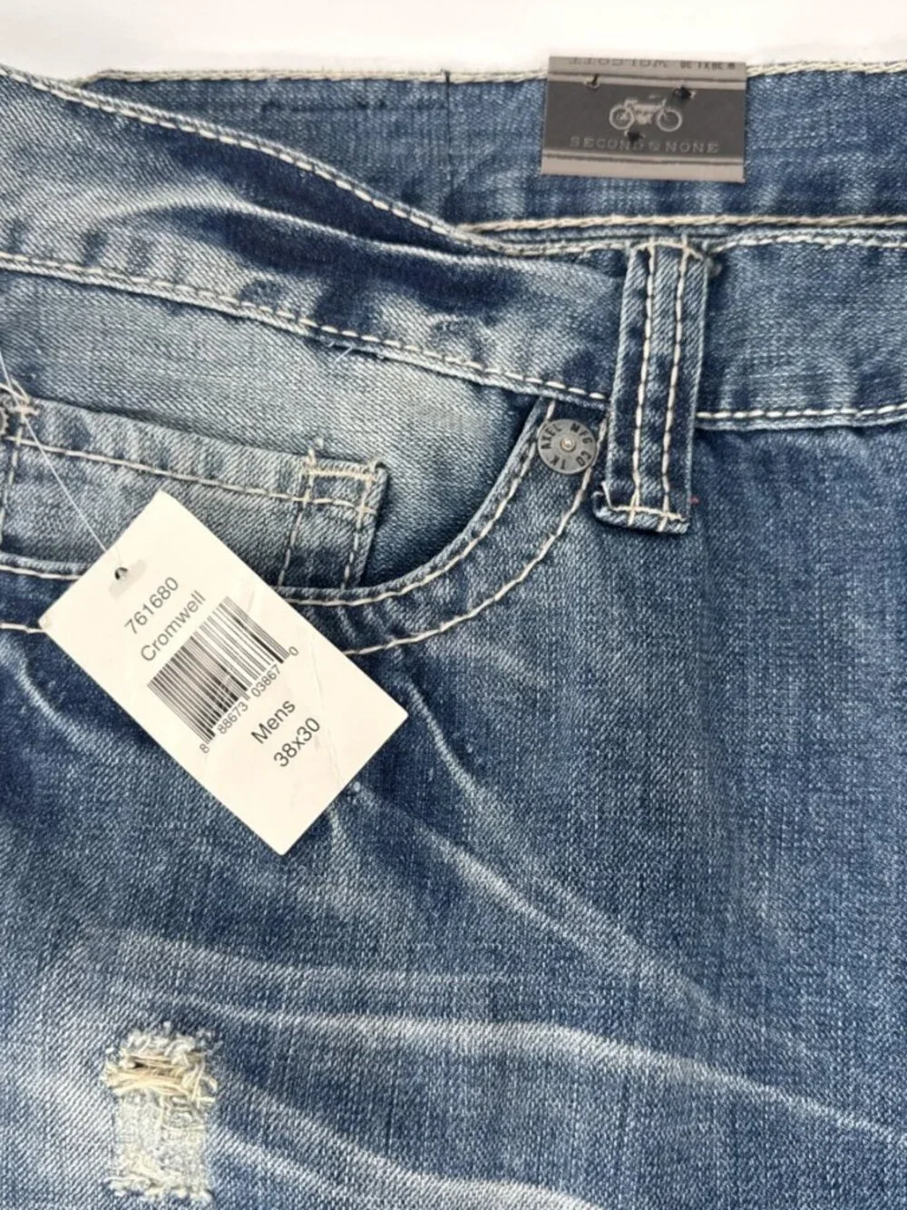TK Axel Jeans Mens 38x30 Wolcott Vintage Boot Cut Denim Relaxed Distressed NEW - Picture 4 of 10